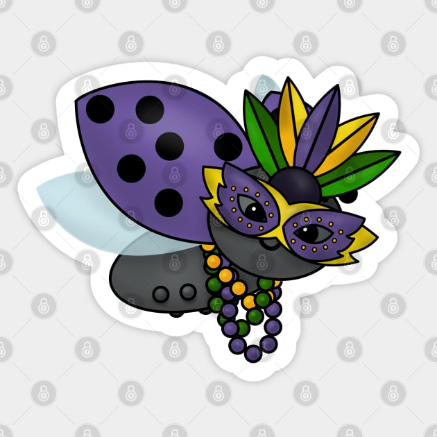 Mardi Gras Ladybug Sticker by HolidayBug